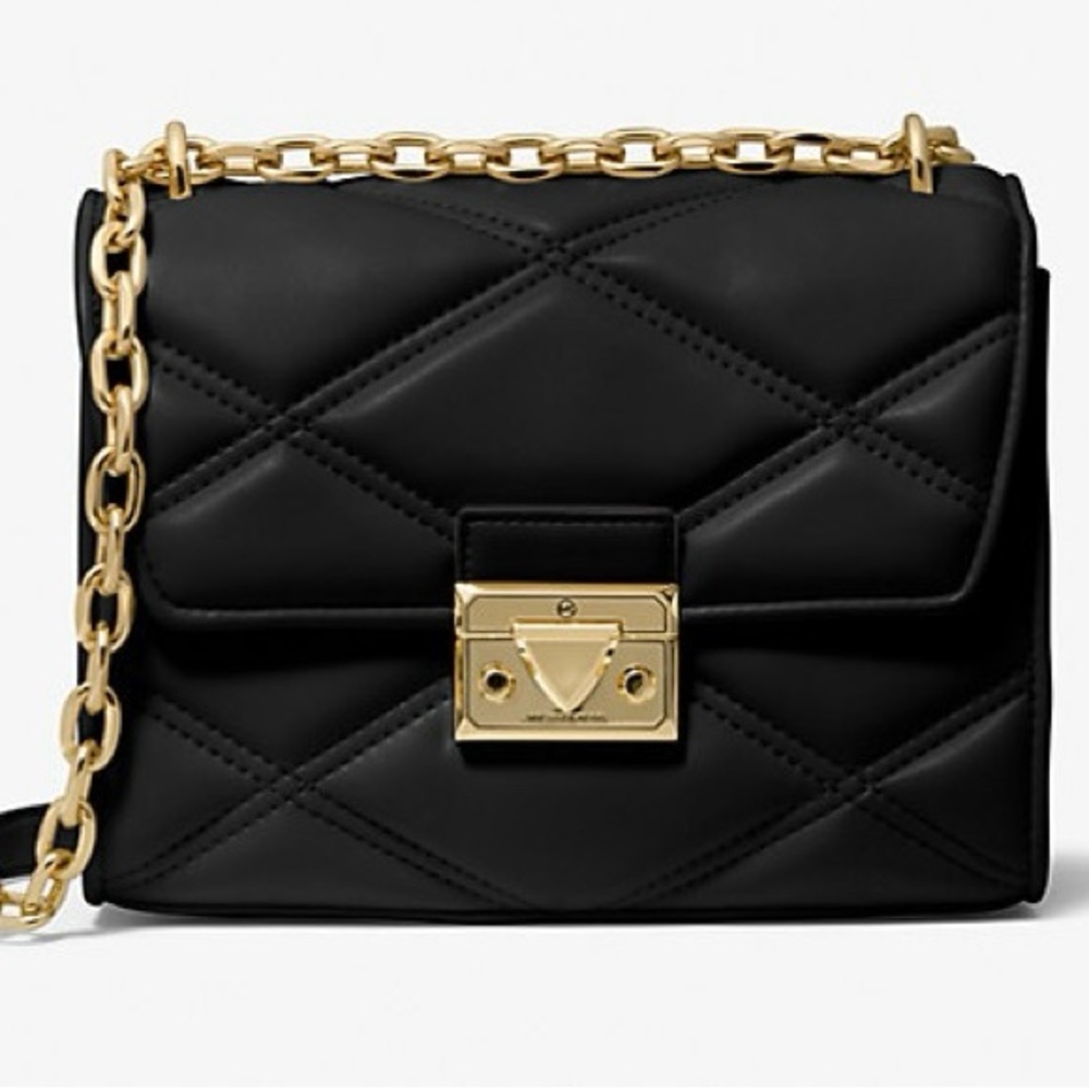 NWT! SALE! Elegant Black Michael Kors Chain Bag